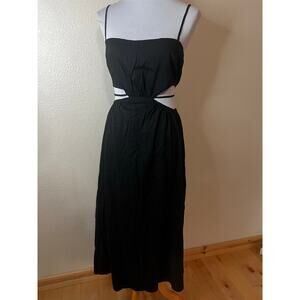 Reformation True Black Cutout Midi Dress 6